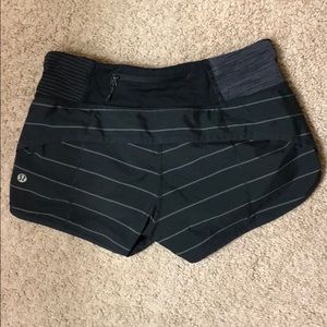 Black & Gray striped LuLu shorts